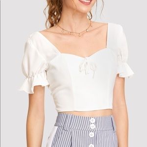 ✨3 for $40 Sweetheart Neck Crop Top BNWOT